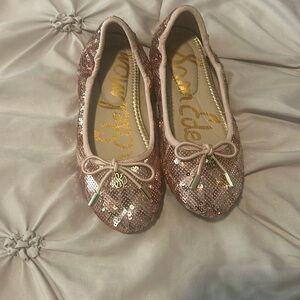 Sam Edelman Pink Sparkle Ballet Flats